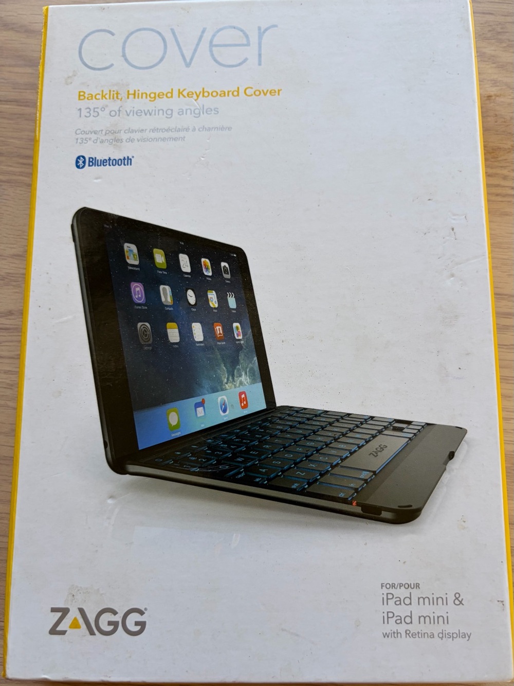 ZAGG Backlit Hinged Bluetooth Keyboard Cover for iPad mini — Black